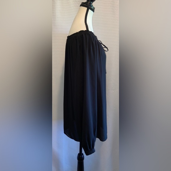 Women’s RUDSAK flowy semi sheer black blouse size medium‎ - Picture 10 of 14